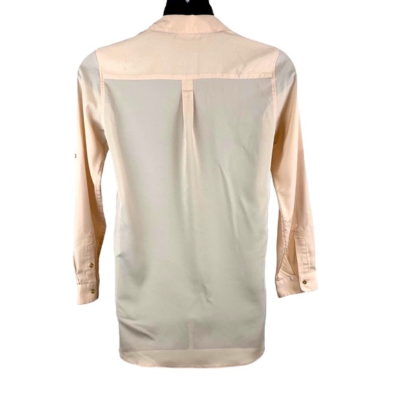 Calvin Klein sheer roll tab button down dress shirt , size L - Picture 7 of 7